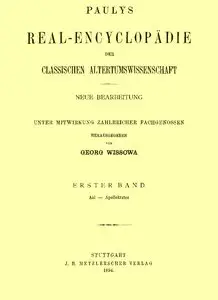 Paulys Realencyclopädie der classischen Altertumswissenschaft (Pauly-Wissowa)