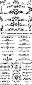 Vectors - Ornamental Floral Dividers 44