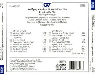 Barockorchester and Kammerchor Stuttgart, Frieder Bernius - Wolfgang Amadeus Mozart: Requiem, KV 626 (2000)