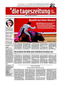 Tageszeitung TAZ vom 19 November 2010
