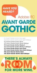 ITC Avant Garde Gothic Font Family (by Adobe)