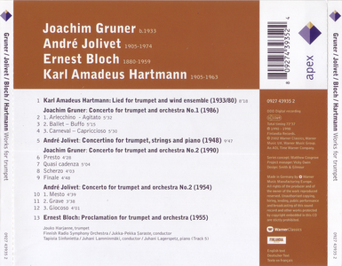 Jouko Harjanne - Gruner, Jolivet, Bloch, Hartmann: Works for Trumpet (2002)