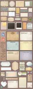 Vintage Paper Sheets Vector