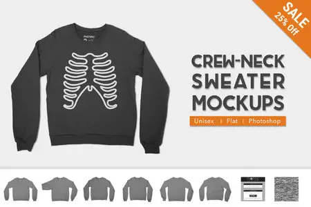 CreativeMarket - Crew Neck Sweater - Apparel Mockups