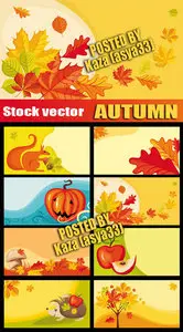 Autumn vector cards