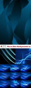 Vectors - Waves Blue Backgrounds 34