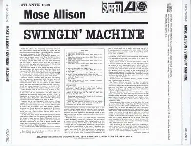 Mose Allison - Swingin' Machine (1962) {2014 Japan Jazz Best Collection 1000 Series WPCR-27483}