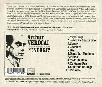 Arthur Verocai featuring Azymuth & Ivan Lins - Encore (2007) {2017 Far Out Recordings}