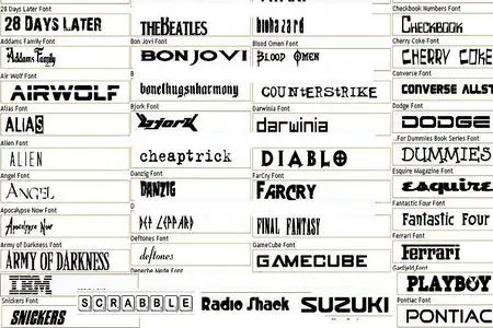 306 Most Famous  Fonts Pack!