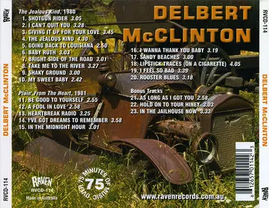 Delbert McClinton - 'The Jealous Kind' (1980) + 'Plain' From The Heart' (1981)  2 LP in 1 CD, Remastered Reissue 2001