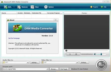 Aimersoft DRM Media Converter 1.5.5