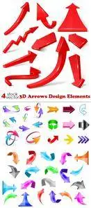 Vectors - 3D Arrows Design Elements