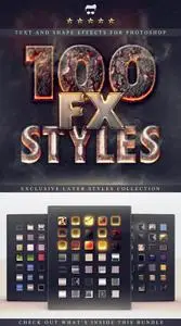 Graphicriver - 100 Layer Styles Bundle - Text Effects Set 3116716