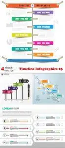 Vectors - Timeline Infographics 23