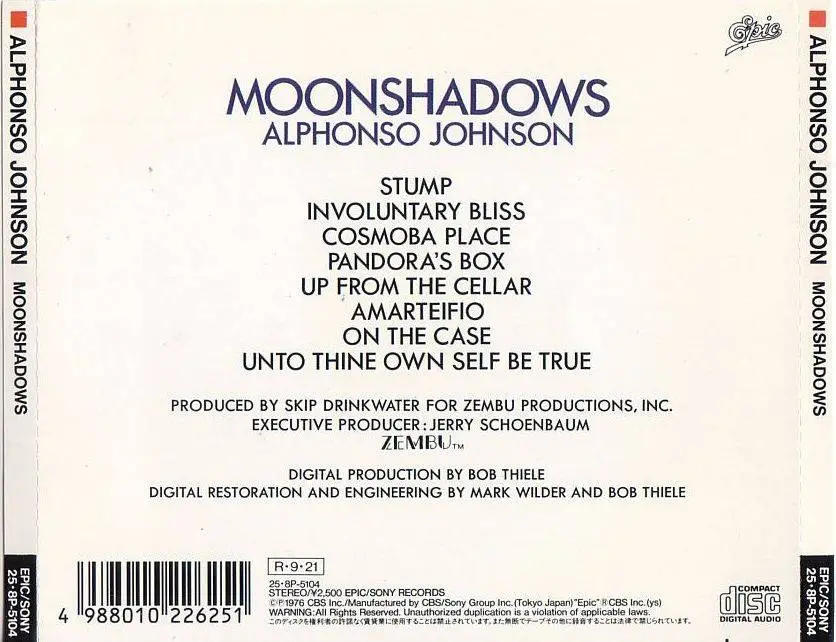 Alphonoso Johnson - Moonshadows (1976) {Epic}