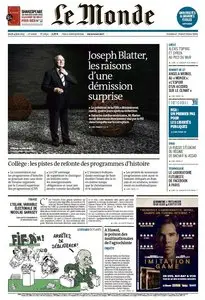 Le Monde du Jeudi 4 Juin 2015