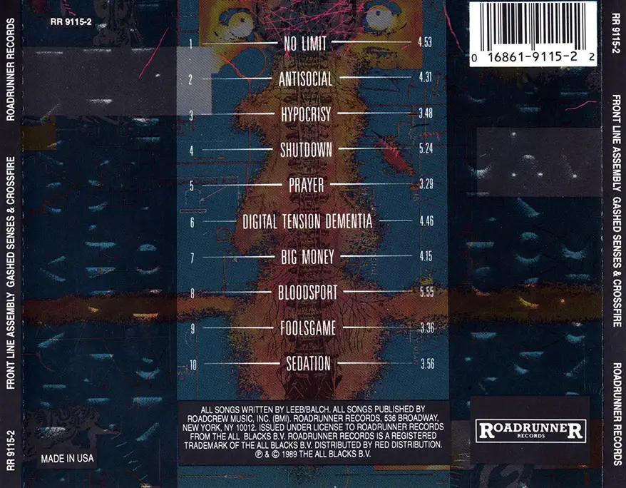 Front Line Assembly - Gashed Senses & Crossfire (1989)