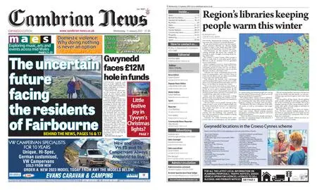 Cambrian News Arfon & Dwyfor – 12 January 2023