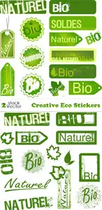 Vectors - Creative Eco Stickers