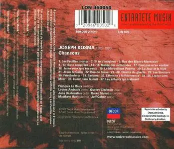 François Le Roux - Joseph Kosma: Les Feuilles Mortes - Chansons (2000)