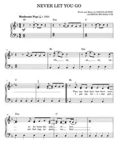 Never let you go - Justin Bieber (Easy Piano)