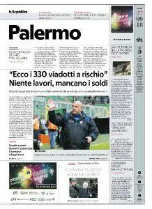 la Repubblica Palermo - 27 Settembre 2018