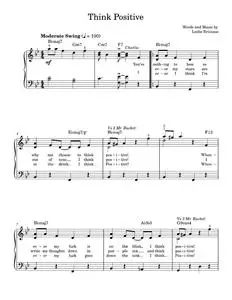 Think Positive - Leslie Bricusse, Willy Wonka (Easy Piano)