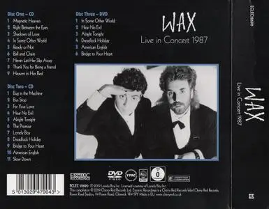 Wax - Live In Concert 1987 (2019) {2CD/DVD}