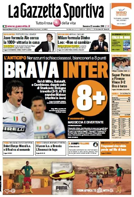 La Gazzetta dello Sport (22-11-09)