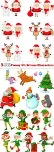 Vectors - Funny Christmas Characters