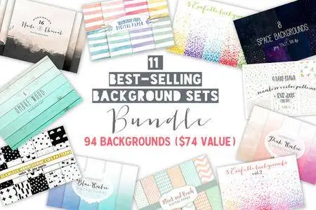 CreativeMarket - Best-selling backgrounds Bundle