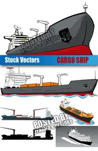 Cargo ship - Stock Vectors