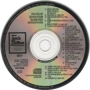 Edwin Starr - The Hits of Edwin Starr: 20 Greatest Motown Hits (1972) [1988, Expanded Reissue]