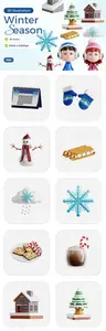 Winter Season - 3D Icon Illustrations Pack