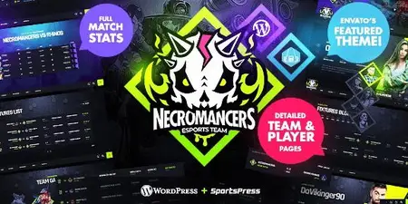 EE - Themeforest - Necromancers - eSports & Gaming Team WordPress Theme 33510124 v1.5.1