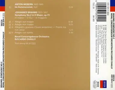 Riccardo Chailly, Royal Concertgebouw Orchestra - Johannes Brahms: Symphony No. 2 & Anton Webern: Im Sommerwind (1990)