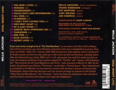 Willis Jackson - Soul Night Live! (1964) {Prestige PRCD-24273-2 rel 2002} (with Pat Martino)