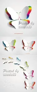 Paper Butterfly Vector