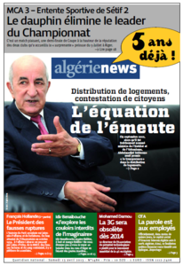 Algérie News - Samedi 13 Avril 2013