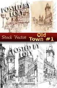 Old Town #1 - Stock Vector
