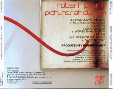 Robert Plant - Pictures At Eleven (1982) [Warner-Pioneer 32XD-392, Japan]