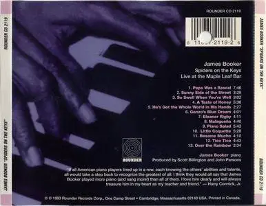 James Booker - Spiders On The Keys: Live At The Maple Leaf Bar (1977-1982) {Rounder Records CD2119 rel 1993}