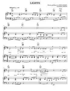 Lights - Journey, Steve Perry (Piano-Vocal-Guitar)