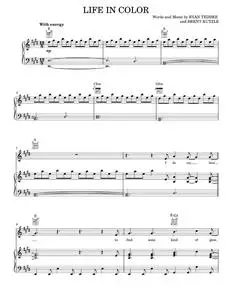 Life In Color - One Republic, OneRepublic (Piano-Vocal-Guitar)