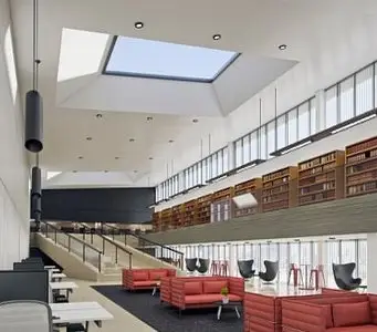 Vray Lighting for Large Space - The Library