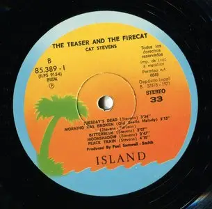 Cat Stevens ‎– Teaser And The Firecat  {Original UK + Original SP} vinyl rip 24/96 