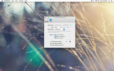 FTP Server 1.2.1 Mac OS X