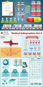 Vectors - Medical Infographics Set 8