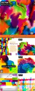 Watercolor modern style backgrounds vector
