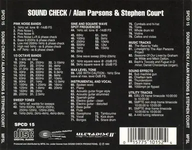 ALAN PARSONS & STEPHEN COURT: SOUND CHECK | MOBILE FIDELITY SOUND LAB | ULTRADISC II